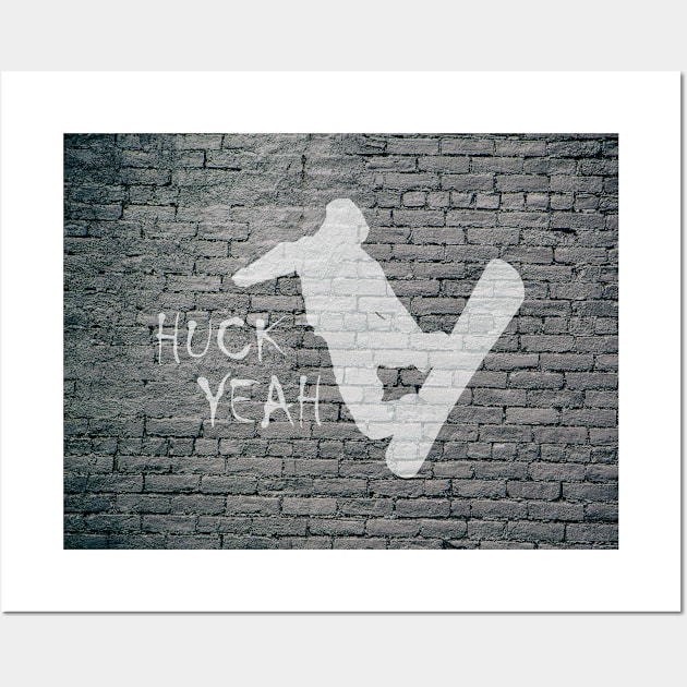 Huck Yeah Brick (Snowboarding) Wall Art by esskay1000